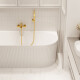 Free-standing Glamour 170 cm fluted panelled bathtub, complete with siphon and plug/drain in white #3
