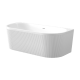 Free-standing Glamour 170 cm fluted panelled bathtub, complete with siphon and plug/drain in white #5