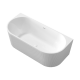 Free-standing Glamour 170 cm fluted panelled bathtub, complete with siphon and plug/drain in white #6