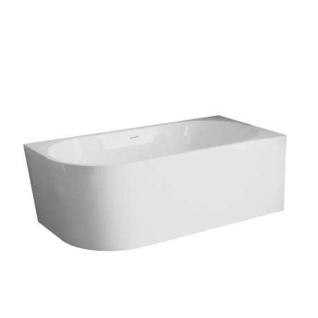 Astri freestanding wall-mounted bathtub, 150 cm, right-sided, complete with a trap, drain plug, and an elegant overflow #3