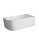 Astri freestanding wall-mounted bathtub, 150 cm, right-sided, complete with a trap, drain plug, and an elegant overflow #3