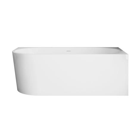 Astri freestanding wall-mounted bathtub, 150 cm, right-sided, complete with a trap, drain plug, and an elegant overflow #4