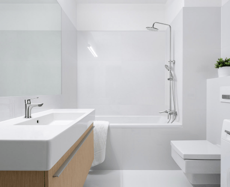 Dokos rainshower with bath mixer chrome