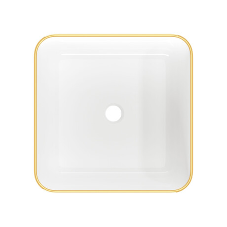 MALAGA countertop washbasin white/gold #4