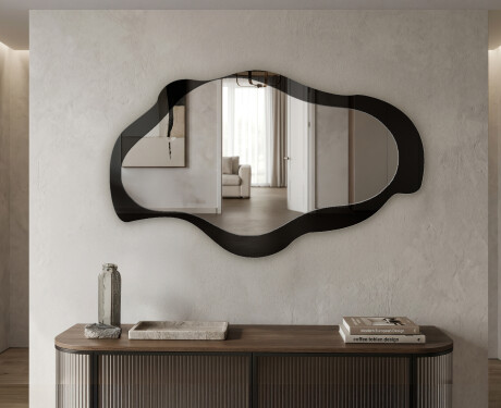 Irregular LED bathroom mirror - Veloura - flowing shape