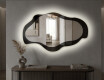 Irregular LED bathroom mirror - Veloura - flowing shape #4