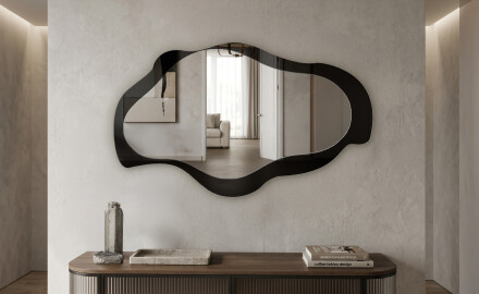 Irregular LED bathroom mirror - Veloura - flowing shape