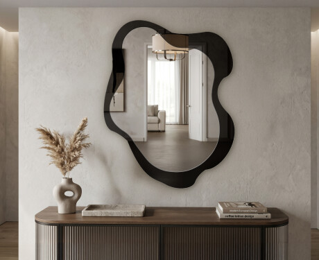 Organic irregular LED bathroom mirror - Alméa - balanced design