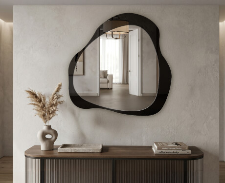 Minimalist bathroom mirror – Élya – teardrop shape