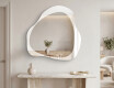 Minimalist bathroom mirror – Élya – teardrop shape #2