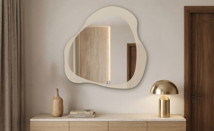 Minimalist bathroom mirror – Élya – teardrop shape