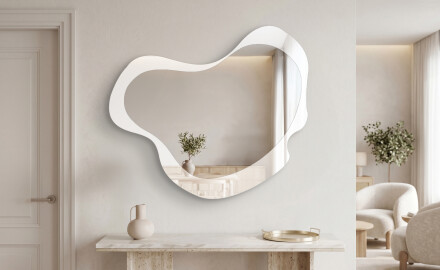 Organic irregular LED bathroom mirror - Nuvelle - modern style