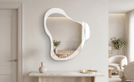 Organic irregular LED bathroom mirror - Silvaré - sleek silhouette