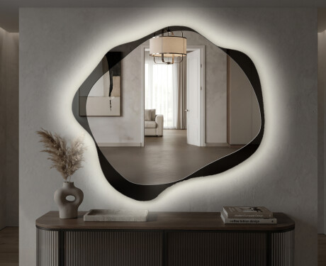Organic irregular LED bathroom mirror – Lumaire – soft line #4