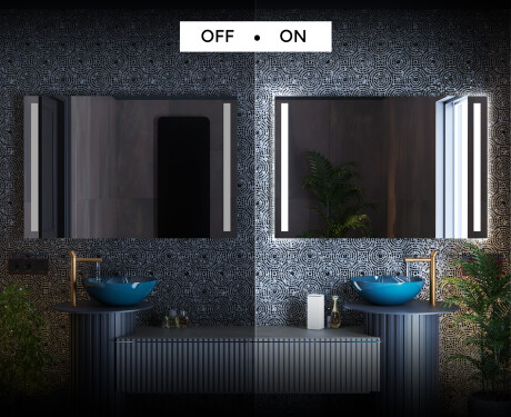 Bathroom Mirror LED Lighted Rectangular L02 #4