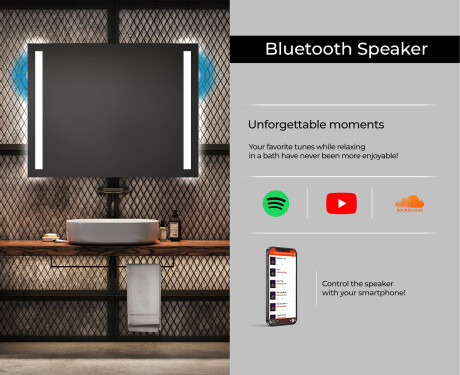 Bathroom Mirror LED Lighted Rectangular L02 #7