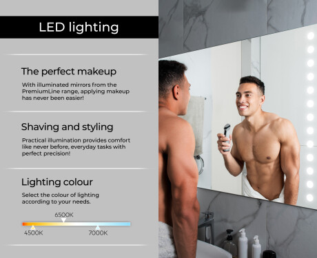 PremiumLine Illuminated Bathroom LED Lighted Mirror L06 #5