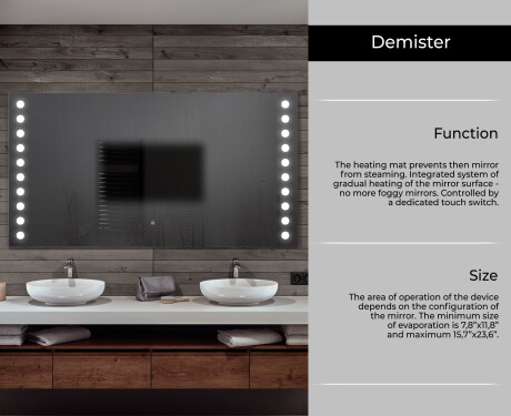 PremiumLine Illuminated Bathroom LED Lighted Mirror L06 #6