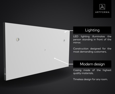 PremiumLine Illuminated Bathroom LED Lighted Mirror L12 #2