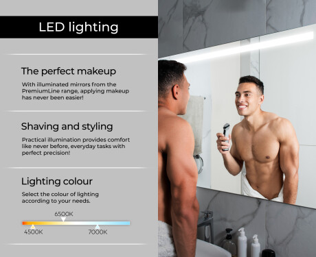 PremiumLine Illuminated Bathroom LED Lighted Mirror L12 #5