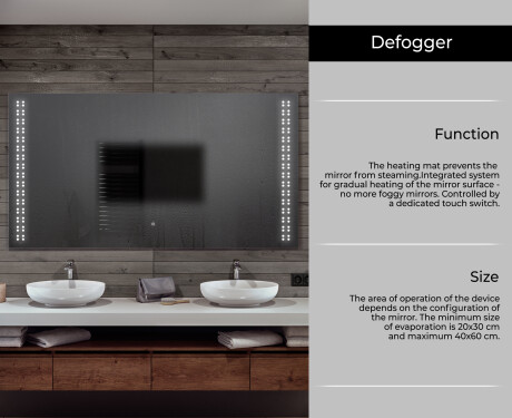PremiumLine Illuminated Bathroom LED Lighted Mirror L55 #6