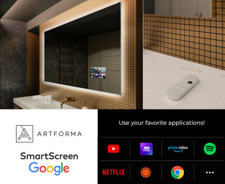 Designer Backlit LED Bathroom Mirror L58 #4