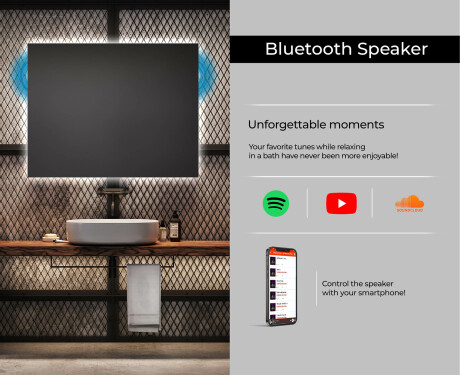 Designer Backlit LED Bathroom Mirror L58 #5