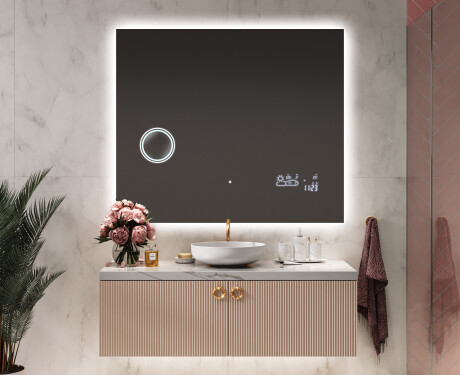 Designer Backlit LED Bathroom Mirror L58 #7