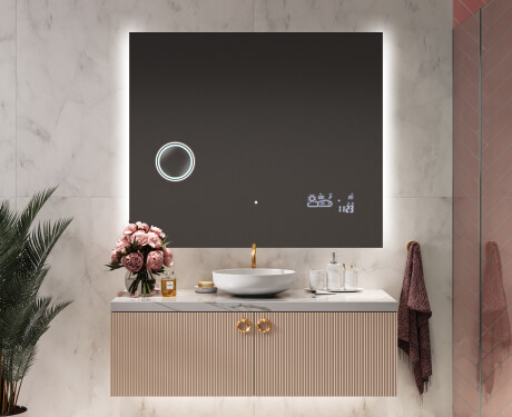 Designer Backlit LED Bathroom Mirror L62 #7