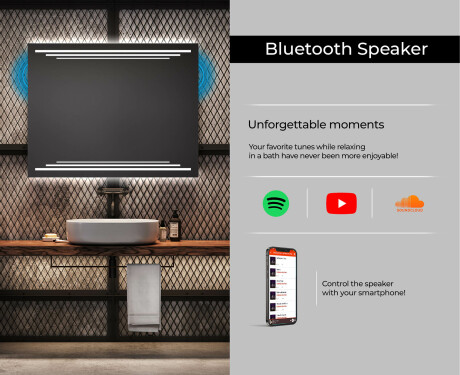 PremiumLine Illuminated Bathroom LED Lighted Mirror L75 #6