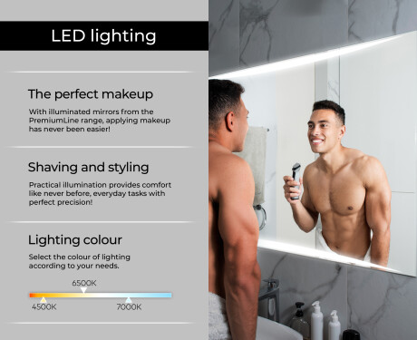 PremiumLine Illuminated Bathroom LED Lighted Mirror L78 #5