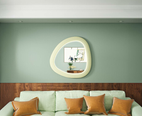LED mirror with an irregular shape and a lacquered MDF frame L308 #2