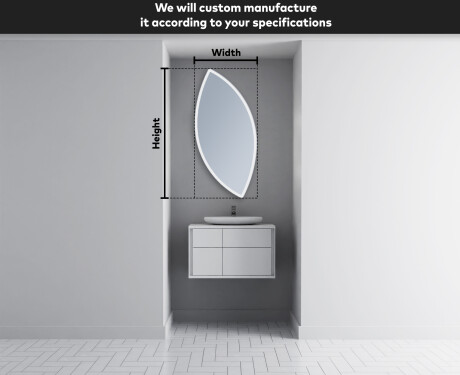 Irregular Mirror LED Lighted decorative design L222 #3