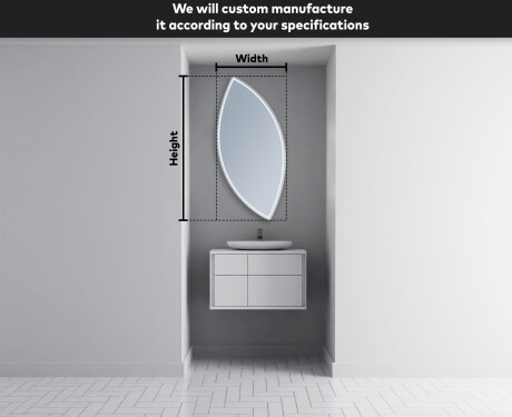 Irregular Mirror LED Lighted decorative design L223 #3