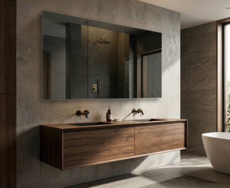 Rectangular wall hanging mirror L197