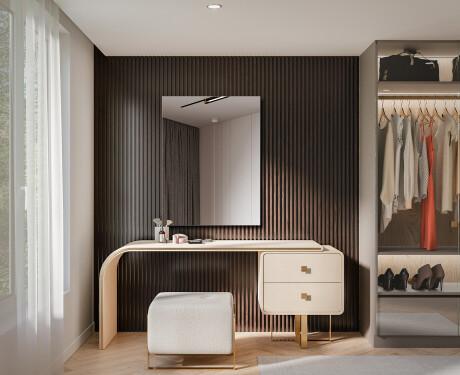 Rectangular wall hanging mirror L197 #2