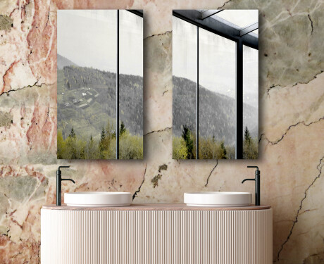 Rectangular vertical wall hanging mirror L198 #6