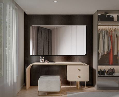 Rounded wall hanging mirror L201 #2