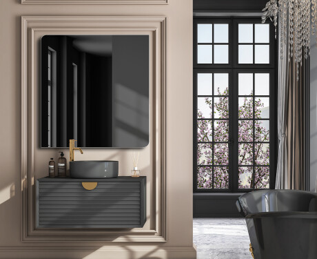 Rounded wall hanging mirror L201 #4