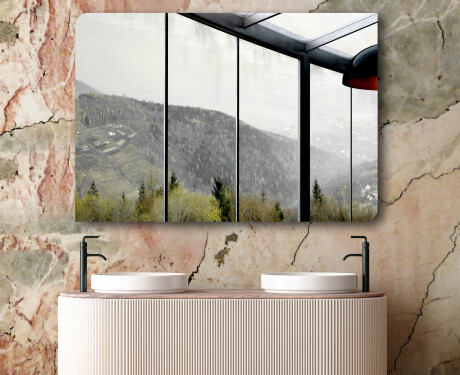 Rounded wall hanging mirror L201 #6