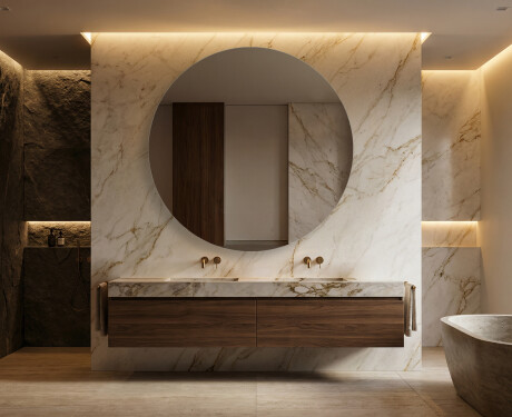 Round wall hanging mirror L203