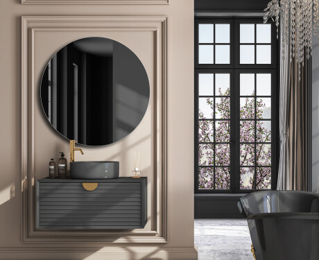 Round wall hanging mirror L203 #4