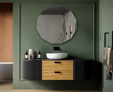 Round wall hanging mirror L204