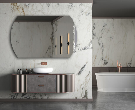 Rounded wall hanging mirror L205 #5