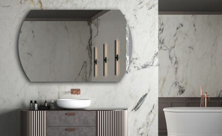 Rounded wall hanging mirror L205