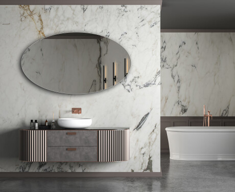 Oval wall hanging mirror L206 #5