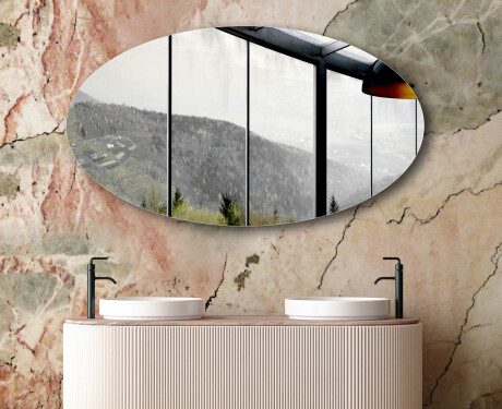 Oval wall hanging mirror L206 #6