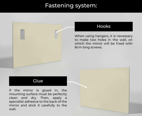 Oval vertical wall hanging mirror L207 #3