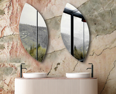 Irregular vertical wall hanging mirror L214 #6