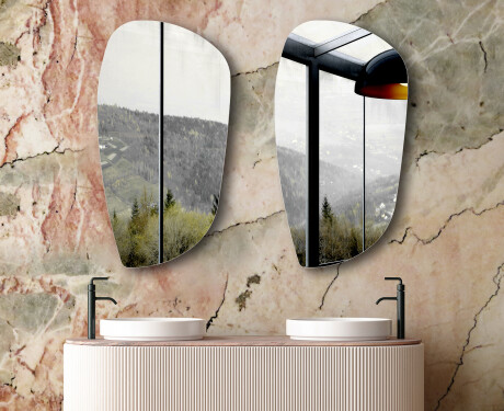 Irregular vertical wall hanging mirror L215 #6